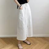 ハイウエストリボンサイドポケットフロントスリットAラインミドル丈スカート【韓国フ… | Doula Doula | 詳細画像6