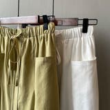 ハイウエストリボンサイドポケットフロントスリットAラインミドル丈スカート【韓国フ… | Doula Doula | 詳細画像12