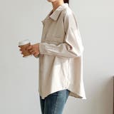 切り替えデザインドロップショルダーカジュアルシャツ【韓国ファッション】 | Girly Doll | 詳細画像5