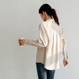 切り替えデザインドロップショルダーカジュアルシャツ【韓国ファッション】 | Girly Doll | 詳細画像6