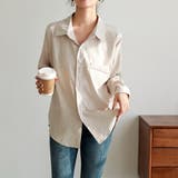 切り替えデザインドロップショルダーカジュアルシャツ【韓国ファッション】 | Girly Doll | 詳細画像7