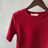 ラウンドネックサイドギャザー半袖Tシャツ【韓国ファッション】 | Doula Doula | 詳細画像16