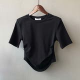 ラウンドネックサイドギャザー半袖Tシャツ【韓国ファッション】 | Doula Doula | 詳細画像23