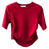ラウンドネックサイドギャザー半袖Tシャツ【韓国ファッション】 | Doula Doula | 詳細画像24