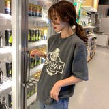 ラウンドネックルーズプリントTシャツ【韓国ファッション】 | Doula Doula | 詳細画像8