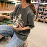 ラウンドネックルーズプリントTシャツ【韓国ファッション】 | Doula Doula | 詳細画像14