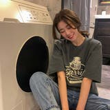 ラウンドネックルーズプリントTシャツ【韓国ファッション】 | Doula Doula | 詳細画像15