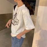 ラウンドネックルーズプリントTシャツ【韓国ファッション】 | Doula Doula | 詳細画像17