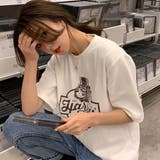 ラウンドネックルーズプリントTシャツ【韓国ファッション】 | Doula Doula | 詳細画像35