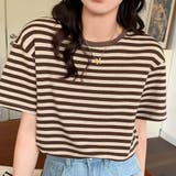 ラウンドネックボーダーTシャツ【韓国ファッション】 | Doula Doula | 詳細画像6