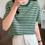 ラウンドネックボーダーTシャツ【韓国ファッション】 | Doula Doula | 詳細画像14