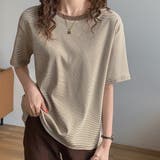 ラウンドネックカラーボーダーTシャツ【韓国ファッション】 | Doula Doula | 詳細画像24