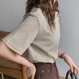 ラウンドネックカラーボーダーTシャツ【韓国ファッション】 | Doula Doula | 詳細画像28