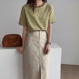 ラウンドネックカラーボーダーTシャツ【韓国ファッション】 | Doula Doula | 詳細画像35