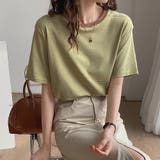 ラウンドネックカラーボーダーTシャツ【韓国ファッション】 | Doula Doula | 詳細画像40
