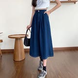 ハイウエストフレアデニムスカート【韓国ファッション】 | Doula Doula | 詳細画像15 