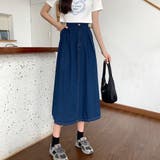 ハイウエストフレアデニムスカート【韓国ファッション】 | Doula Doula | 詳細画像26 