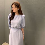 ツーピースセット シフォンブラウス&ミドルスカートセットアップ | Girly Doll | 詳細画像2