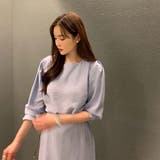 ツーピースセット シフォンブラウス&ミドルスカートセットアップ | Girly Doll | 詳細画像3