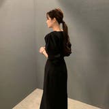 ツーピースセット シフォンブラウス&ミドルスカートセットアップ | Girly Doll | 詳細画像5