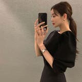 ツーピースセット シフォンブラウス&ミドルスカートセットアップ | Girly Doll | 詳細画像9