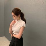 ボトルネックフレンチスリーブプリーツトップス【韓国ファッション】 | Doula Doula | 詳細画像7 