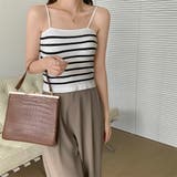 ボーダーキャミソール【韓国FASHION】【2022春夏商品】 | Girly Doll | 詳細画像2