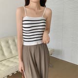 ボーダーキャミソール【韓国FASHION】【2022春夏商品】 | Girly Doll | 詳細画像3