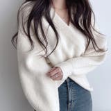 アイボリー | カシュクールニットセーター【韓国ファッション】 | Girly Doll