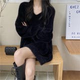 Vネックシャギーニットワンピース | Girly Doll | 詳細画像2