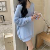 Vネックシャギーニットワンピース | Girly Doll | 詳細画像7