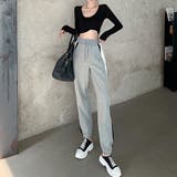 サイドラインスウェットパンツ【韓国ファッション】【春夏新商品】 | Girly Doll | 詳細画像16 