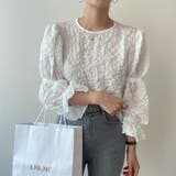 クルーネックブラウス【韓国ファッション】【春夏新商品】 | Girly Doll | 詳細画像6 