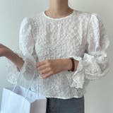 クルーネックブラウス【韓国ファッション】【春夏新商品】 | Girly Doll | 詳細画像7 