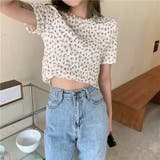 フラワープリントワッシャーTシャツ【韓国ファッション】【春夏新商品】 | Doula Doula | 詳細画像14 