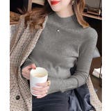 ダークグレー | ボトルネックニットトップス【韓国ファッション】 | Girly Doll