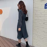 クルーネックウエストボタンミドルワンピース | Girly Doll | 詳細画像16