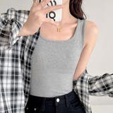 スクエアネックリブタンクトップ【韓国ファッション】【春夏新商品】 | Doula Doula | 詳細画像14 