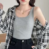 スクエアネックリブタンクトップ【韓国ファッション】【春夏新商品】 | Doula Doula | 詳細画像15 