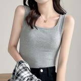 スクエアネックリブタンクトップ【韓国ファッション】【春夏新商品】 | Doula Doula | 詳細画像16 