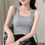 スクエアネックリブタンクトップ【韓国ファッション】【春夏新商品】 | Doula Doula | 詳細画像18 