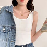 スクエアネックリブタンクトップ【韓国ファッション】【春夏新商品】 | Doula Doula | 詳細画像19 