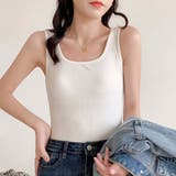 スクエアネックリブタンクトップ【韓国ファッション】【春夏新商品】 | Doula Doula | 詳細画像20 