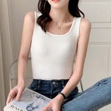 スクエアネックリブタンクトップ【韓国ファッション】【春夏新商品】 | Doula Doula | 詳細画像21 