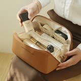 大容量もすっきり収納。バニティ メイクポーチ PUメイクボックス | Doula Doula | 詳細画像13
