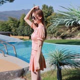 パフスリーブリボンスカート水着セット 体型カバー | Doula Doula | 詳細画像9