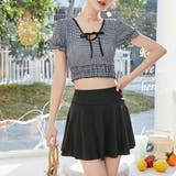 パフスリーブが可愛い。パフスリフレアスカート水着セット | Doula Doula | 詳細画像14