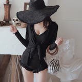 ブラック | 同素材でこなれ感。水着セット フリルワンピース水着＆ボレロ | Doula Doula