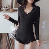 同素材でこなれ感。水着セット フリルワンピース水着＆ボレロ | Doula Doula | 詳細画像14 