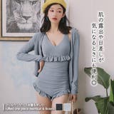 同素材でこなれ感。水着セット フリルワンピース水着＆ボレロ | Doula Doula | 詳細画像1 